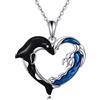 AXELUNA Orca - Collana in argento Sterling con ciondolo a forma di balena, idea regalo per le donne, Argento sterling