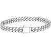 Richsteel Bracciale da uomo in acciaio inossidabile, 5mm di larghezza, 19cm lungo platino, gioielli da uomo regalo sposo