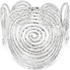 Vestopazzo, Bracciale Placcato Argento, Fascia Aperta Effetto Spirale, Nickel Tested, MI2117