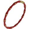 XINLIANYI 1PCS smalto resina bambù braccialetto per le donne colore oro acciaio inossidabile braccialetto, Acciaio inossidabile, Zirconia cubica