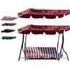Ukkajovlex Universale Tetto Del Dondolo Da Giardino Ricambio Copertura Tettuccio Altalena 210D Oxford Impermeabile Protezione UV Copertura Ricambio Altalena 2/3 Posti(R,2-seater 164x114x15CM)