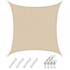 AMANKA 3x3 Vela Solare Quadrata - Tenda da Sole Traspirante - Tendalino Quadrato con Fissaggio Inox