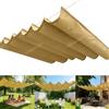 ZFEBHMY Tenda Parasole Retrattile, Esterno Impermeabile Tenda da Sole Scorrevole, Crema Solare Vela Parasole A Onda con Occhielli e Corda per Terrazze Cortili Verande e Gazebo-Beige||100x350cm