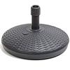 TheGoodGarden Base Ombrellone da Giardino Amalfi 46 cm con Motivo Rattan - Riempibile Acqua o Sabbia Fino 30kg - Stabile, Elegante e Resistente - The Good Garden