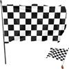 YOFDAL 1 Pezzi Bandiera Motorsport a scacchi bianca e nera, Bandiera auto da corsa, Festa di compleanno, 90X150cm