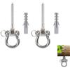 Vauki 2 ganci robusti per altalena, girevoli a 180°, ganci per altalena, fissaggio a soffitto, in acciaio inox 304, per travi in legno, altalena, borsa di sabbia