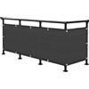 SXEVZOO Telo Ombreggiante per Balcone in HDPE, Rete Ombreggiante Balcone Ringhiera con Occhielli Altezza 65cm/75cm Schermi Divisori e Protettivi per Giardino (Color : Black, Size : 75x180cm)