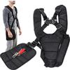 Nzoike Cinghia Doppia Tracolla per Decespugliatore, Imbracatura Regolabile con Gancio, Colore Nero, 55x37 cm