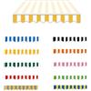 Generico Sostituzione Mantovana in Tessuto per Tenda da Sole, Mantovana in Tessuto Resistente All'Acqua per Patio Esterno, Strisce di Ricambio per Tettoia per Portico Balcone(Yellow White,L300cmxH20cm)