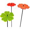 Sun Catcher Garden Decor Incandescente Doppio Fiore Set di 3 Sun Catcher Grandi Picchetti Decorativi da Giardino 75 cm Altezza Accessorio Regalo per Giardiniere, Colour:red/yellow/orange (3) RO