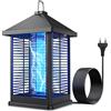 Regevo Lampada Antizanzare Elettrica 18W, 4000V Smart Auto Trappola Elettrica Anti-Insetti Volanti 80 ㎡ Copertura IPX4 Per Uso Interno Ed Esterno, Sicura Per Famiglia, Terrazza, Giardino, Campeggio, Casa
