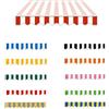 Generico Sostituzione Mantovana in Tessuto per Tenda da Sole, Mantovana in Tessuto Resistente All'Acqua per Patio Esterno, Strisce di Ricambio per Tettoia per Portico Balcone(Red White,L250cmxH20cm)