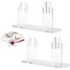 Wenfubrixa 2 piccoli supporti per ventagli cinesi, base in acrilico, supporto per ventaglio giapponese trasparente, supporto decorativo per espositore, base per scaffale per negozio (2 pezzi)
