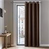 Deconovo Tenda per Interni Oscurante Moderne 160 CM Altezza, per Camera da Letto e Soggiorno con Anelli 1 Pannello, 132x160 CM, Marrone