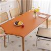 Morbuy Impermeabile Tovaglia Rettangolare con Bordo Elastico, Copritavolo Rettangolare con Elastico Tovaglie Esterno Antimacchia per Giardino, Picnic e Feste (Arancione,80x140cm)