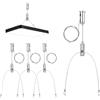 BUZIFU Kit Sospensione Pannelli LED con 4 Cavi in Acciaio 1m per Lampadari e Lampade a Sospensione