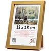 3-B - Cornice portafoto modello Mega in oro - 13 x 18 cm - con vetro acrilico