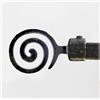 HOME ZEN HOUSEHOLD LINEN Bastone per Tenda Estensibile in Metallo, 120-210 cm o 160-300 cm, Design Moderno con Anelli, Montaggio Facile (Spirale black gold, 160-300 cm)