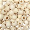 TOAOB THE ONE AND ONLY BABY TOAOB 100 Pezzi Perline in Legno Naturale 15 mm Rotonde Perle Foro Grandi per Braccialetti Collane Fai da Te Artigianato Decorazione
