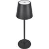 greenandco Lampada da Tavolo LED senza fili, ricaricabile, dimmerabile, controllo tattile, 3000-5000K, CRI 90, 3600mAh, per interni ed esterni, colore: nero