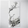 ConKrea Quadro PANORAMICO su Tela Canvas - INTELAIATO - Pronto da Appendere - Hokusai - Ramo di mandorlo in Fiore - Fiorito - 30x70cm - Senza Cornice - (cod.167)