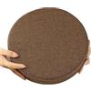 HKJGNH Cuscini per Sedie da Cucina Confortevoli,Cuscino per Sedia Rotondo Diametro 30/35/40/45/50cm,Antiscivolo,Cuscino Rotondo Sedia per Sgabello,Pranzo, Giardino, Ufficio(Coffee color,35X35x3CM)