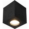 EDO Faretto da Soffitto Nero GU10 80x80x95mm Quadrato LARKS - Plafoniera da Superficie Orientabili Moderna Spot Allumionio - Impermeabile IP44 230V - Lampada da Soffitto - Illuminazione per Bagno