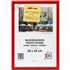 3-B Cornice per foto ULM 20x30 cm - rosso - Portafoto in legno con vetro acrilico