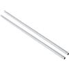 QUARKZMAN 16.54 Lungo M10 Filettatura Lampada Tubo Nipplo x 2pz Tutti Filettatura Cavo Centro Hardware per A sospensione Soffitto Ventilatori, [Argento Tono, Zinco Lega]