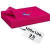Generic GM 25 Pezzi - Tovaglie in TNT 100x100cm Colore FUCSIA, Tovaglie Coprimacchia in TNT Tessuto non Tessuto Ideali per la ristorazione vari colori