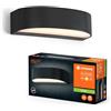 Ledvance Lampada da esterno Endura Style ILAY Wall, 7.6 W, 450 lm, lampada da parete, grigio scuro, classe di protezione IP65, temperatura di colore 3.000 K, luce bianco caldo