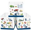 Clastyle Set di 3 Cubi Portaoggetti Ripiegabili Automobili Kallax Contenitori Maniglia per Scaffale Scatole Portaoggetti Genitore per Libro Giochi,Numero Lettera,30x30x30 cm