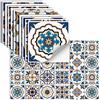 oxiang 24 Pezzi Adesivi Per Piastrelle Vinile Autoadesivi Adesivi Murali Impermeabili Per Cucina Bagno Piastrelle Parete Camino Armadio Decorazione Adesivi,Hz-38,10x10 Cm