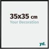 yd. Your Decoration - Cornice 35x35 cm - Cornice Decorativa Parete in Alluminio con Vetro in acryl - Antiriflesso - Ottima Qualità - Nero Opaco - Kent