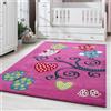 Carpetsale24 Tappeti per Bambini, Colore Viola, Disegno del Gufo, 111319, Tappeto Rettangolare, Tappeti Camera dei Bambini, 140 x 200 cm