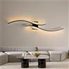 OOWOKS 1 pack,100cm,Lampada da parete a LED Modern, 40W 3500LM Applique da parete Interna Nero Design Curvo Lampada da soggiorno 3000K-6000K Alluminio Lampade da Muro ad Arco Lungo per Camera Corridoio Scala