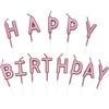 Lahviuu Candeline Happy Birthday, Particolari Candele di Compleanno, Cake Topper Decorazioni Torta Candele Decorative per Feste di Compleanno (Oro Rosa)