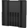 Lifewit Portaposate da Cassetto Regolabile, Organizer Cassetti Cucina, Vassoio in Plastica per Utensili e Coltelli, Organizzatore Posate con 5 a 8 Scomparti Regolabili, Larghezza 30,5-52 cm, Nero