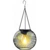 Generic Lanterna da giardino dura 48 ore, luce solare impermeabile in metallo retrò IP65, con rilevamento della luce, molto adatta per pergolati, cortili, Natale, Halloween (una confezione)