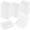 WYAN 18 Pezzi Piccolo in Plastica Trasparente, Quadrato chiaro contenitori di plastica con coperchi, l'organizzatore Box, Mini Scatola Porta Oggetti per perline, tappi per le orecchie(75 * 51 * 20mm)