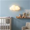 Alpinaluz Aplique da Parete LED per Bambini CLOUDY a Forma di Nuvola 3D in Policarbonato Bianco, 12W, Luce CCT Regolabile 3000K/4000K/6000K, Lampada Decorativa Moderna per Camera da Letto, Corridoio