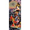 A.Monamour Adesivo Porta Autoadesiva Geisha Giapponese In Stile Dipinto Ad Olio Vinile PVC Adesivi per Porte Interne 3D Pellicola Adesiva Poster Sticker Murale Parete Carta da Parati