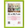 3-B Cornice per foto ULM 21x30 cm - verde - Portafoto in legno con vetro acrilico