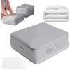 KQDRAVINE Sacco Piumone Salvaspazio Auto Compressibile Formato Grande - Custodia per Piumoni Coperte e Biancheria con Cerniera in Metallo e Maniglie per Cambio Stagione