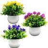 Fycooler Fiori Finti Calla in vaso - 3 Pz Mini Piante Artificiali con Vaso Piccolo Pianta Finta con Fiori per Casa Ufficio Tavolo Stanza Bagno Decorazione Interno Piante Finte per Giardino Scrivania