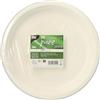 PAPSTAR 50 piatti, canna da zucchero pure, indivisi, Ø 26 cm, 2 cm, bianco