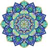 Aquamarine Games Puzzle in legno, Colore Blu, Verde, Turchese, Viola, 35 X 35 Centimetros, 1