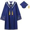 Generico 4 Pezzi Set toga laurea bambino Toga e Tocco per Bambini Costume da Laureato con Stola Cappello Nappina 2026 Abito Diploma Asilo Scuola Materna per Cerimonia Graduazione Festa Foto