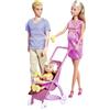 Simba Steffi Love Happy Family Dolce Attesa 105733200, +3 Anni, Steffi Incinta, Evi E Kevin, Con Passeggino, Multicolore