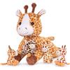 MorisMos Giraffa Peluche Grande con Bambini all'interno, Realistico Cervo Giocattolo di Peluche Grande Morbido Carino, Regalo Perfetto per Bambini Ragazzi Ragazze Compleanno Natale 55cm